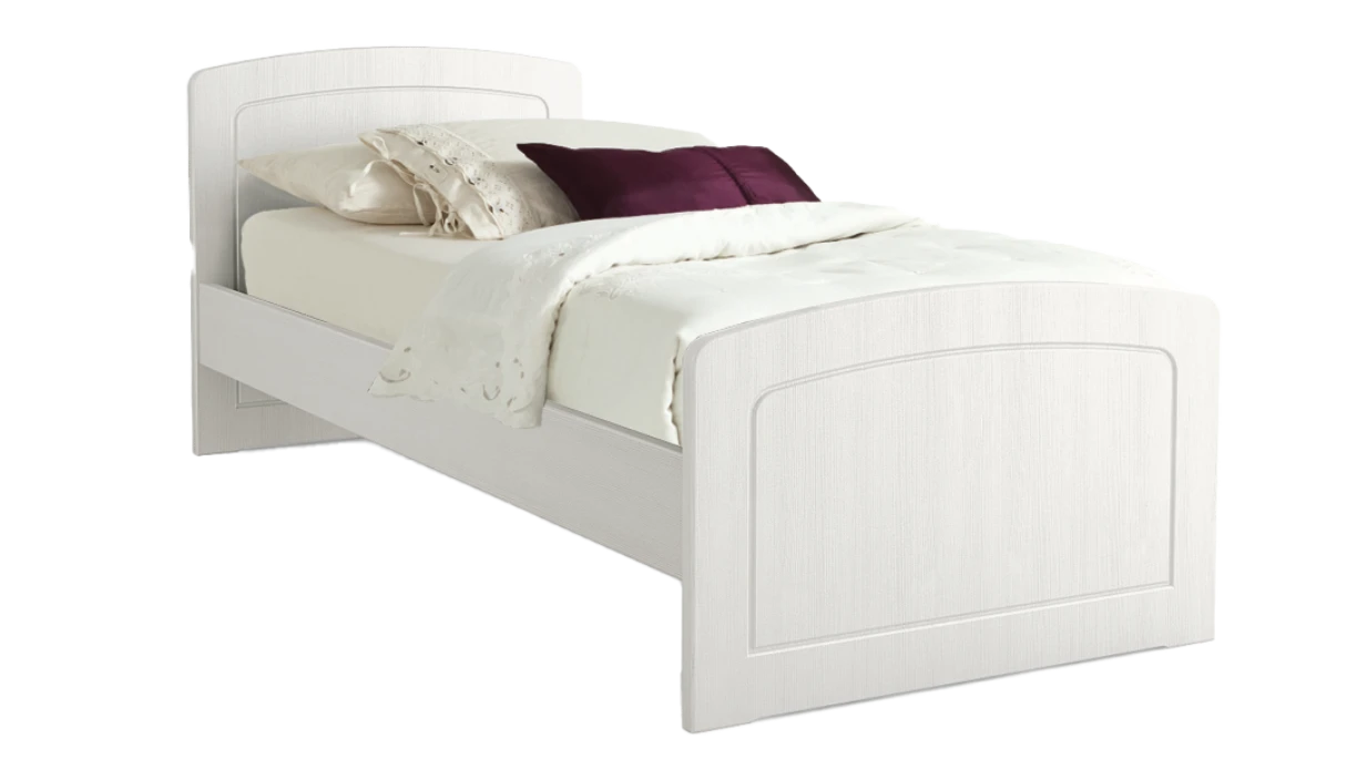 Letto singolo Armonia in legno, design semplice e finiture naturali