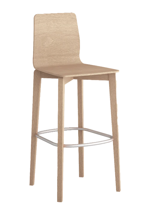 Sgabello Modus in stile moderno con finitura naturale