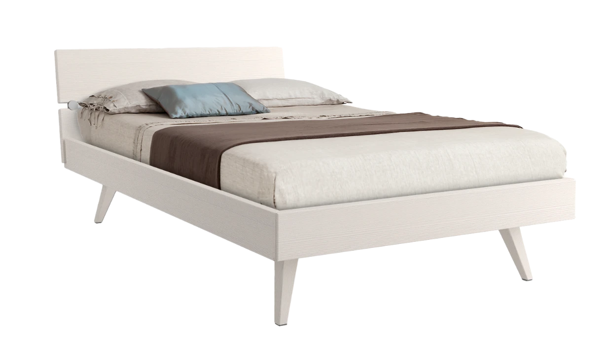 Letto Plana singolo o piazza e mezza con giroletto a filo e stile contemporaneo