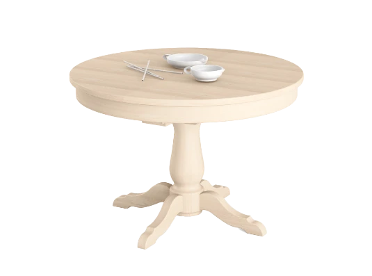 Tavolo tondo allungabile in legno, stile classico – Scandola Mobili