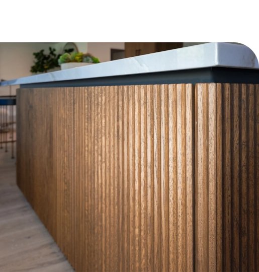 Finitura cannettato in legno naturale