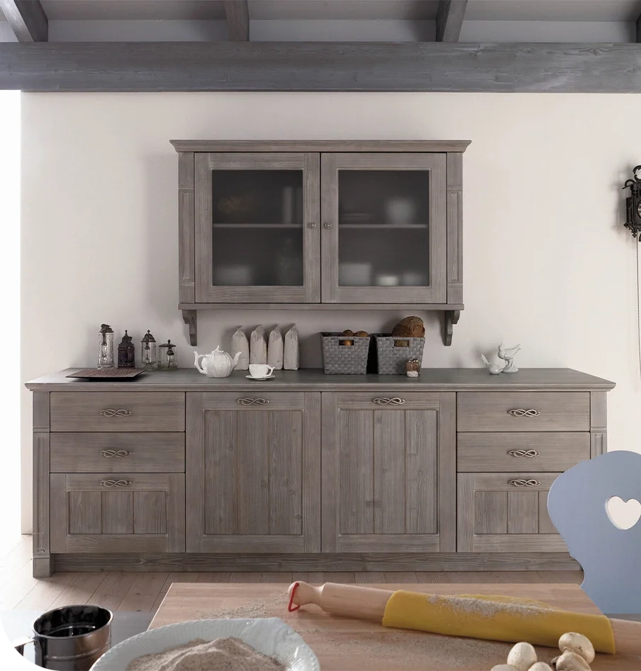 Cassettiera country con pensili
