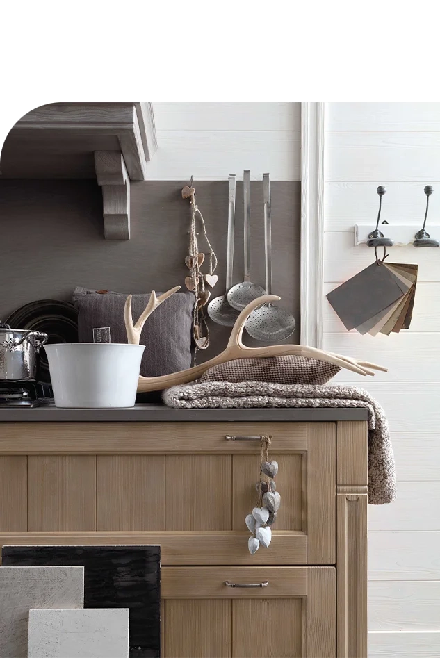 Credenza rustica finitura Nocciola