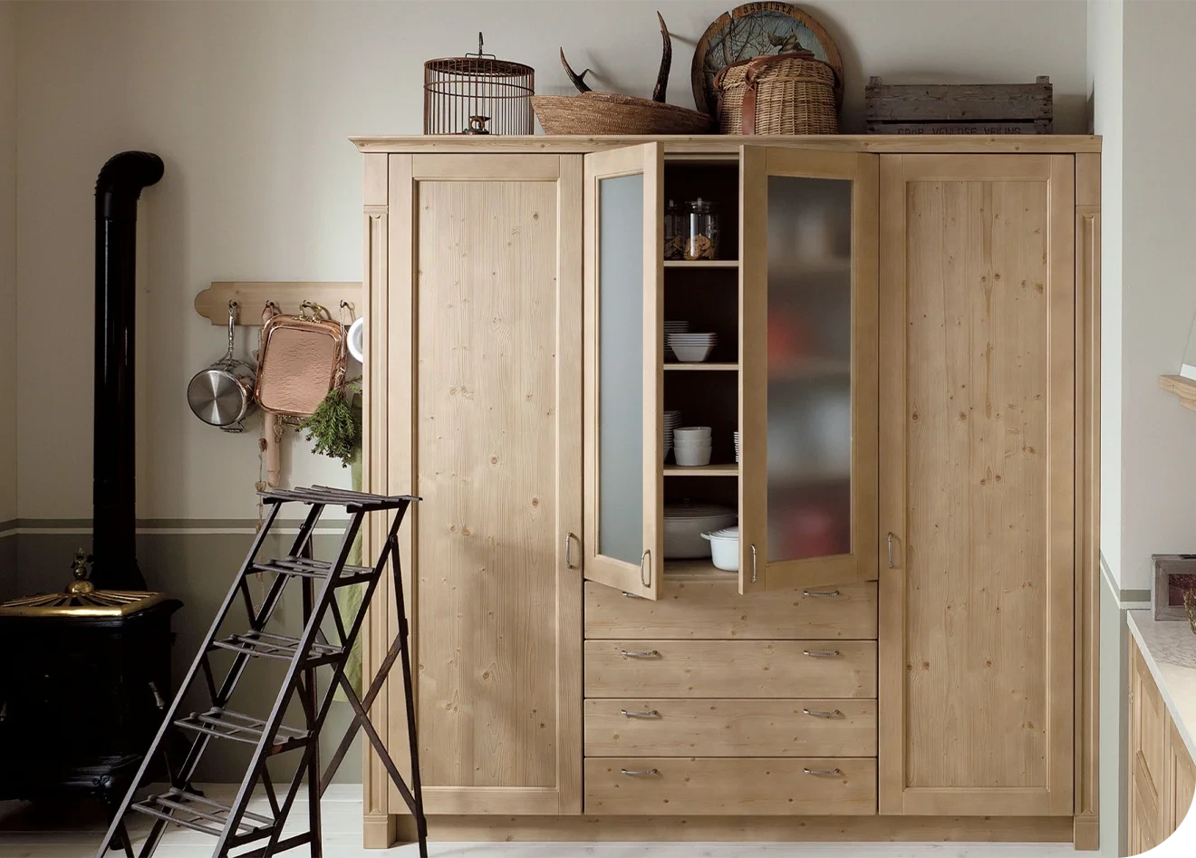 Credenza rustica completa