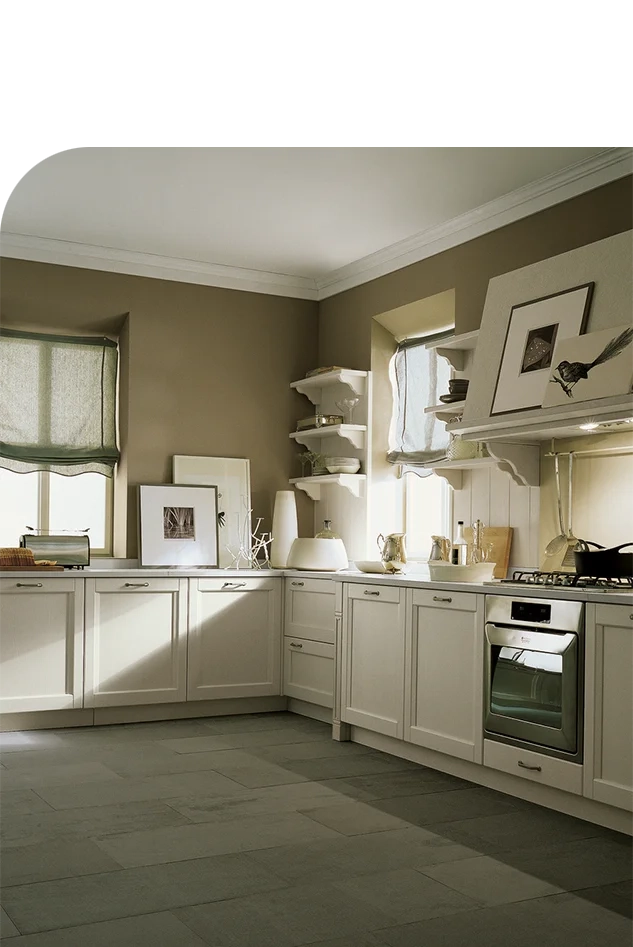 Cucina angolare country