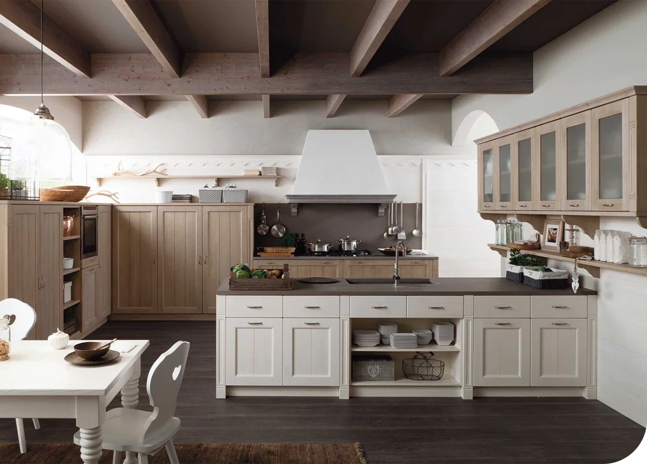 Cucina country in abete