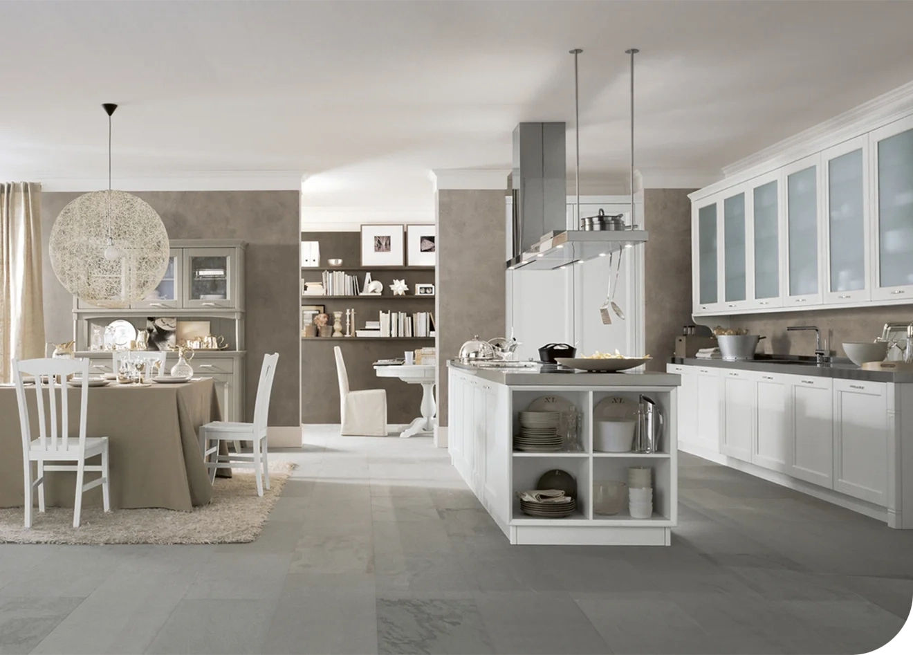 Cucina rustica chiara