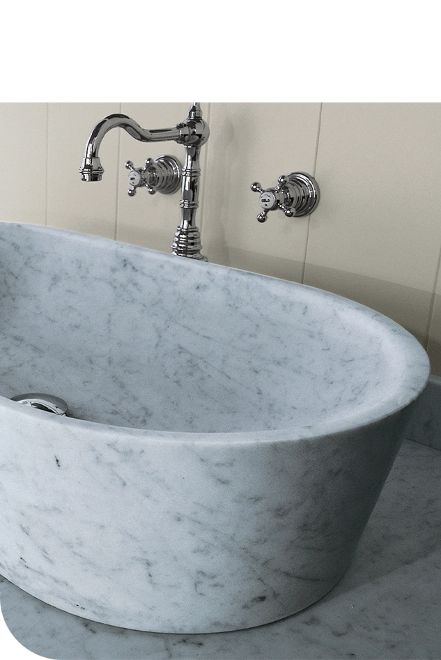 Lavabo esterno bagno in marmo