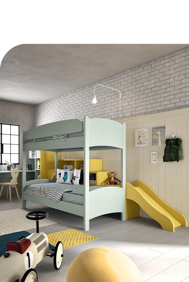 letto-a-castello-con-scivolo