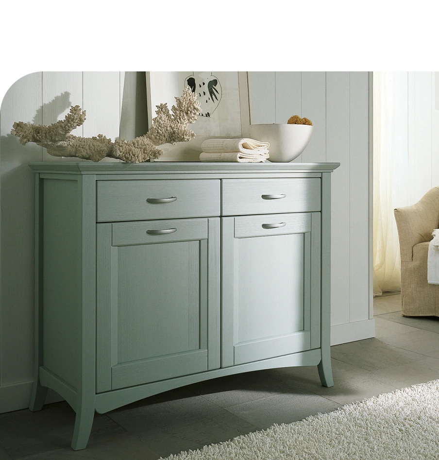 Dettaglio mobile bagno legno naturale